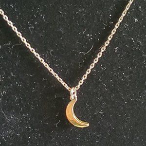 20" Silver Tone BaubleBar Crescent Moon Necklace